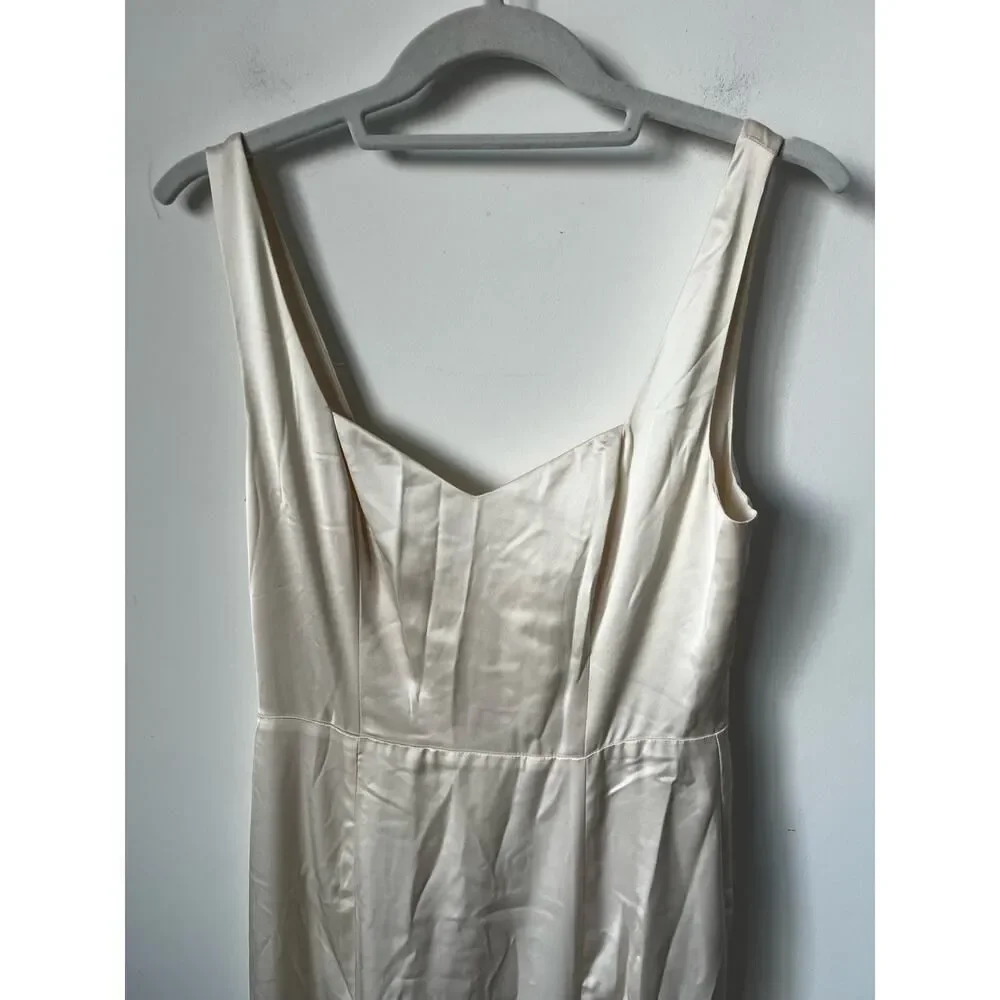 Reformation Payton Satin Dress in Fior Di Latte - new with tags - Picture 6 of 8